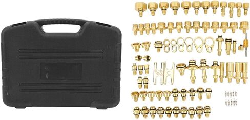 أدوات تكييف Automotive Conditioning Test Test Kit Premium Brass AC AC ACT ACT AUTS AUTS CONFTRUSHT 77 PIETS CONFICE REPAR in Saudi Arabia