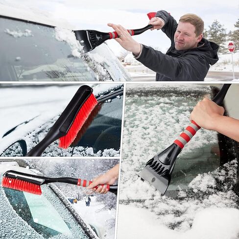 FOVAL 27" Ice Scraper Snow Brush, Wider Snow Scraper(4.73" Width) Snow Removal Car Brush with Comfortable Foam Grip for Cars, Trucks, SUVs, Windshield, Window - Winter Tool in Kuwait