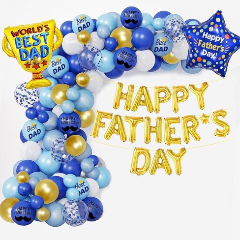 تتضمن مجموعة بالونات ديكورات عيد الأب لافتة بالونات من رقائق الفويل للأب على الإطلاق وبالون مطرقة مفك كهربائي من أجل لوازم تزيين حفلات عيد الأب السعيد (أزرق) in Kuwait
