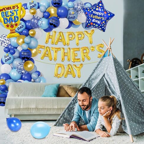 تتضمن مجموعة بالونات ديكورات عيد الأب لافتة بالونات من رقائق الفويل للأب على الإطلاق وبالون مطرقة مفك كهربائي من أجل لوازم تزيين حفلات عيد الأب السعيد (أزرق) in Kuwait