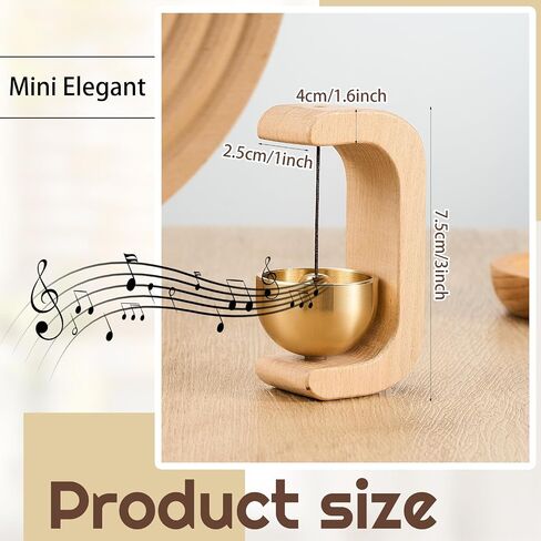 Zonon 2 Pcs Shopkeepers Bell for Door Opening Magnetic Shopkeepers Bell C Shape Door Open Chime for Refrigerator Room Garden Restaurant Housewarming Gift(Black Walnut,Beech) in Saudi Arabia