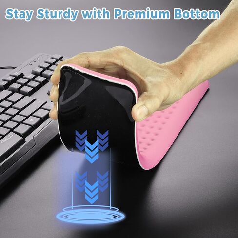 Aelfox Wide Gaming Keyboard Wrist Rest, Ergonomic Comfortable Armrest/Elbow Rest Pad, Memory Foam Wrist Pad for Keyboard Laptop Computer Wrist Support in Home Office（17.32 x 3.94 x 0.79 Inch） in Saudi Arabia