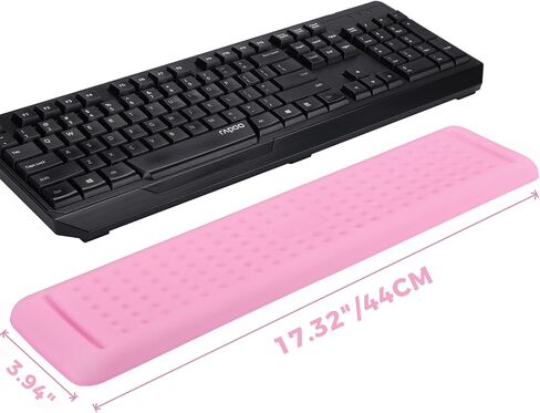 Aelfox Wide Gaming Keyboard Wrist Rest, Ergonomic Comfortable Armrest/Elbow Rest Pad, Memory Foam Wrist Pad for Keyboard Laptop Computer Wrist Support in Home Office（17.32 x 3.94 x 0.79 Inch） in Saudi Arabia