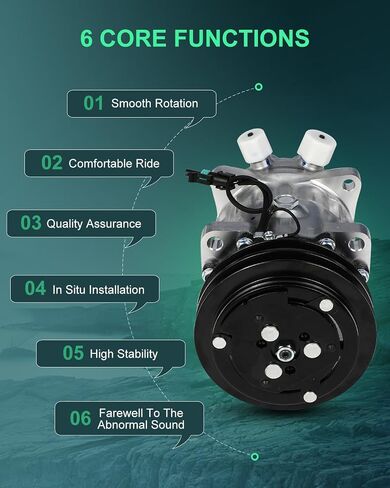 SCITOO CO 10739C AC Compressor Compatible for Honda Element 2.4L 2003 2004 2005 2006 2007 2008 2009 2010 2011 in Saudi Arabia