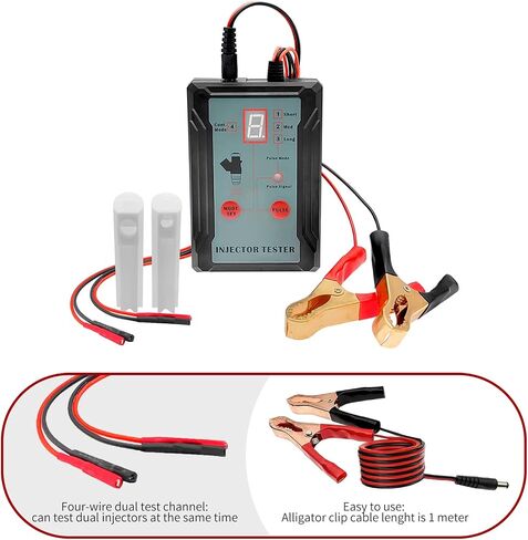 Ymiko 5V Fuel Injector Tester, for Diagnosis Cleaning of Injectors with 12V 5V Switchable, Short Circuit Protection, Suitable for Gasoline Vehicles in Saudi Arabia
