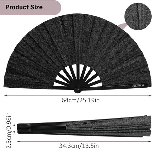 13.5 بوصة من المشجعين للرقص على الخط ، والأحذية على الأرض مروحة اليد ، والمعجبين الذين يتألقون للنساء قابلة للطي ، والمعجبين الكبيرين بالرقص ، ومروحة قابلة للطي ، والزخرفة (أسود) in Saudi Arabia