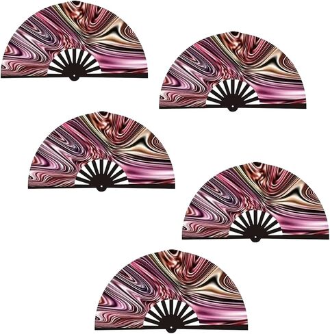 2025 New 11" Large Folding Popping Hand Fan，Clacker Fans for Line Dancing, Line Dance Popping Fan, Craft Boots on The Ground Hand Fan, Ideal for Events and Party (5Pack, Heavy Metal) in Saudi Arabia
