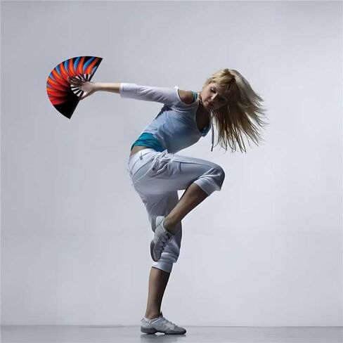 2025 New 11" Large Folding Popping Hand Fan，Clacker Fans for Line Dancing, Line Dance Popping Fan, Craft Boots on The Ground Hand Fan, Ideal for Events and Party (5Pack, Heavy Metal) in Saudi Arabia