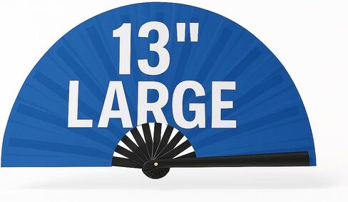 2PCS Folding Hand Fans for Line Dancing,Chinese Style Paper Fans with Plastic Handle, Decorative Fans for Women, Rave, Wedding, Party Favors & Performances (Blue) in Saudi Arabia