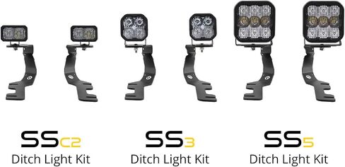 Diode Dynamics Stage Series Backlit Ditch Light Kit متوافق مع RAM 1500 2019-2024 ، Bracket فقط لا شيء in Kuwait