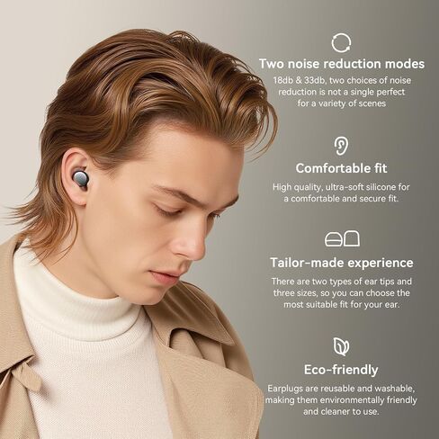 Ear Plugs for Concerts, 18/33db Adjustable High Fidelity Earplugs for Music Festival＆Musicians-Noise Cancelling for Motorcycle, Work in Saudi Arabia