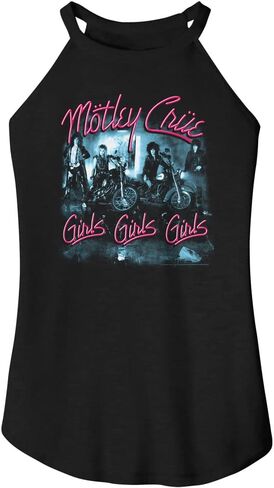 Motley Crue Girls Girls Girls Womens Rocker Tank Top Sleeveless Classic Rock Graphic Tees in Saudi Arabia