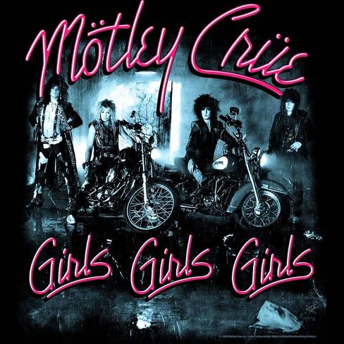 Motley Crue Girls Girls Girls Womens Rocker Tank Top Sleeveless Classic Rock Graphic Tees in Saudi Arabia