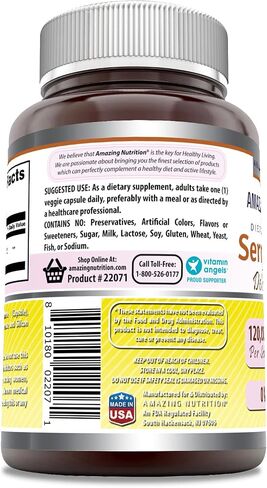 Amazing Formulas Serrapeptase 120,000 iu Supplement | Veggie Capsules | Non-GMO | Gluten Free | Made in USA (270 Count) in Kuwait