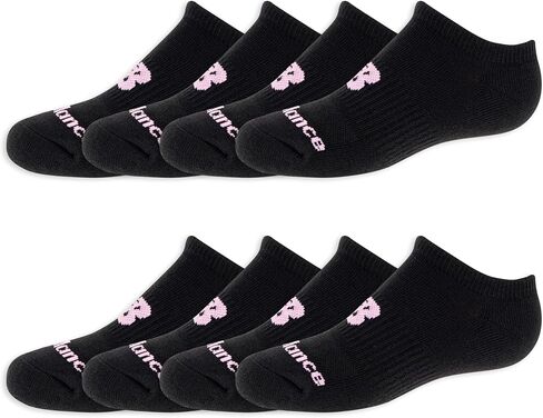 New Balance Kids' Performance Cushioned No Show Socks-8 Pairs-Breathable Mesh Arch Support in Saudi Arabia