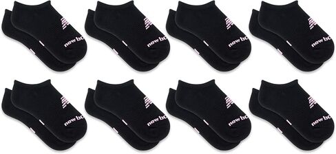 New Balance Kids' Performance Cushioned No Show Socks-8 Pairs-Breathable Mesh Arch Support in Saudi Arabia