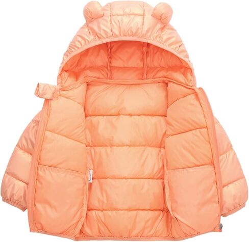 Toddler Baby Boys Girls Hooded Puffer Jacket Winter Warm Outerwear Dinosaur Bear Ears Coats Hooded Winter Clothes in Saudi Arabia