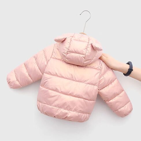Toddler Baby Boys Girls Hooded Puffer Jacket Winter Warm Outerwear Dinosaur Bear Ears Coats Hooded Winter Clothes in Saudi Arabia