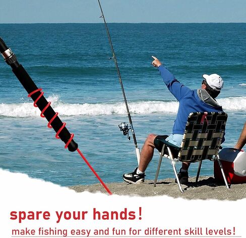 8 Pcs Spiral Fishing Rod Holders Heavy Duty Spiral Pole Holder 1.57 Inch Diameter Metal Bank Fishing Pole Stand Spiral Rod Holder Insert Ground Rest Stand for Fishing on Lakes and Streams (Black) in Saudi Arabia