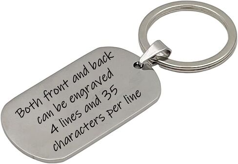 Personalized Keychains for Women Customized Key Chains Men Engraved Name Inspirational Stainless Steel Dog Tag in Saudi Arabia