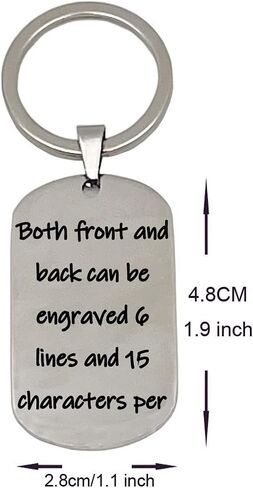 Personalized Keychains for Women Customized Key Chains Men Engraved Name Inspirational Stainless Steel Dog Tag in Saudi Arabia
