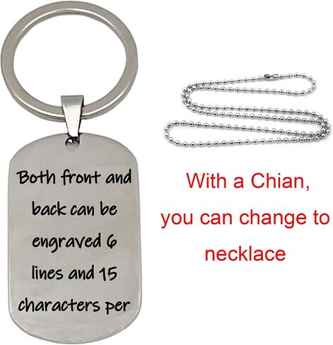 Personalized Keychains for Women Customized Key Chains Men Engraved Name Inspirational Stainless Steel Dog Tag in Saudi Arabia