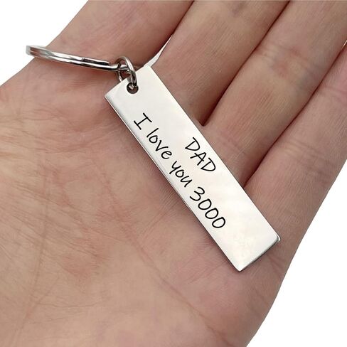 Personalized Keychains for Women Customized Key Chains Men Engraved Name Inspirational Stainless Steel Dog Tag in Saudi Arabia