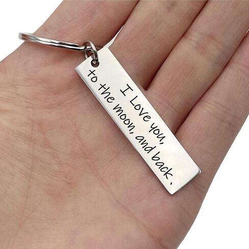 Personalized Keychains for Women Customized Key Chains Men Engraved Name Inspirational Stainless Steel Dog Tag in Saudi Arabia