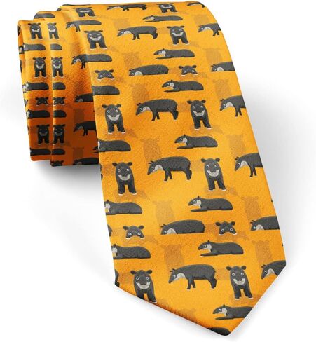 ( Bairds Tapir Cartoon ) Fashion Novelty Necktie, Conversation Neckwear Ties Great for Party and Events in Saudi Arabia