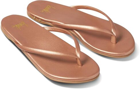 beek Sunbeam Leather Flip Flop Sandal for Women, Slip-On Design, Features Molded Arch & Leather-Wrapped Memory Foam Sole in Kuwait
