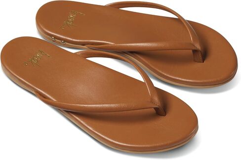 beek Sunbeam Leather Flip Flop Sandal for Women, Slip-On Design, Features Molded Arch & Leather-Wrapped Memory Foam Sole in Saudi Arabia