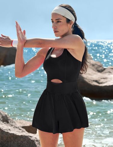 Ewedoos Womens Workout Romper for Women 2025 Romper Romper One Athletic One Piech in Saudi Arabia