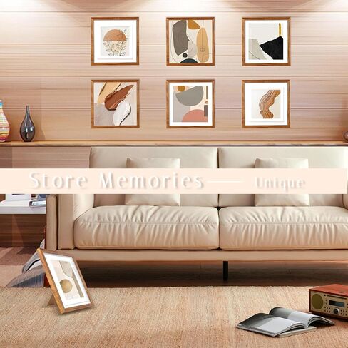 Poster Frames,Picture Frames,Display Pictures 8x8,10x10 With Mat or 12x12 Without Mat,Natural Solid Wood Frame,Hung On Walls Or Placed On Tables,Frames for Photos (Wood Color,12x12,Single) in Saudi Arabia