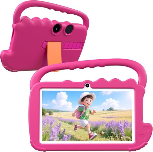 تابلت YQSAVIOR للأطفال مقاس 7 بوصة، تابلت Android 12 للأطفال، ذاكرة وصول عشوائي 4 جيجابايت وذاكرة قراءة فقط 32 جيجابايت، تابلت للأطفال الصغار، بلوتوث، شاشة IPS، مراقبة أبوية، حافظة كاميرا مزدوجة مضادة للصدمات للتعليم والألعاب in Kuwait