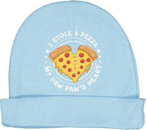 inktastic I Stole a Pizza My Paw Paw's Heart Baby Beanie Hat in Saudi Arabia