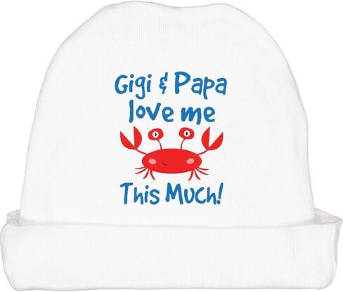 inktastic Gigi and Papa Grandson Crab Baby Beanie Hat in Saudi Arabia