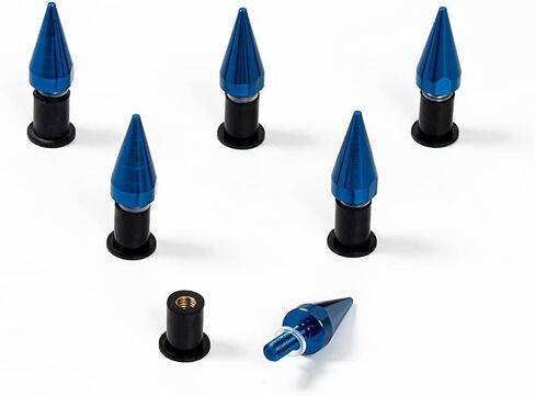 6 Pieces Universal Spike Windcreen Bolts Fit for Most Motorcycle Windshield Screw Set Nuts Fasteners (Black) in Saudi Arabia
