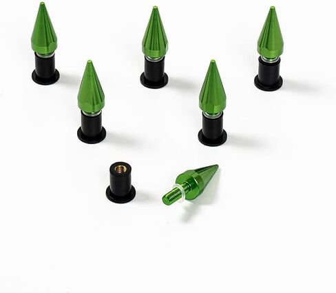 6 Pieces Universal Spike Windcreen Bolts Fit for Most Motorcycle Windshield Screw Set Nuts Fasteners (Black) in Saudi Arabia