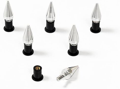 6 Pieces Universal Spike Windcreen Bolts Fit for Most Motorcycle Windshield Screw Set Nuts Fasteners (Black) in Saudi Arabia