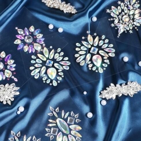 4 Pairs Rhinestone Pasties, Crystal Nipple Tassels Women, Nipple Covers Sexy Jewelry Non Piercing for Body(Rhinestone Style) Silver in Saudi Arabia