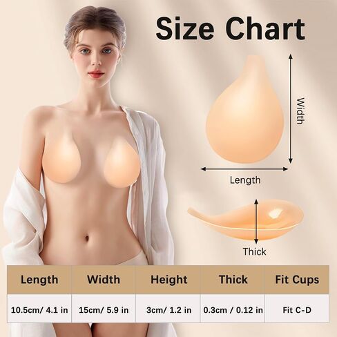 Pasties Nipple Covers for Women Lift Ultra-Thin Push Up Sticky Adhesive Silicone Bra for Dress in Saudi Arabia