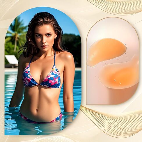 Pasties Nipple Covers for Women Lift Ultra-Thin Push Up Sticky Adhesive Silicone Bra for Dress in Saudi Arabia
