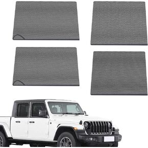 Window Sun Shades for Jeep Wrangler TJ JK JL & Gladiator JT 1997-2024, Front & Rear Side Window Sunshade Covers, UV Protection for Baby/Pets/Camping, 4PCS in Saudi Arabia
