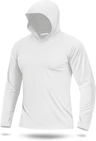 Boladeci Men's UPF 50+ Sun Protection Lightweight Hoodie Shirts Long Sleeve Fishing Shirts SPF UV Hiking Swim in Kuwait