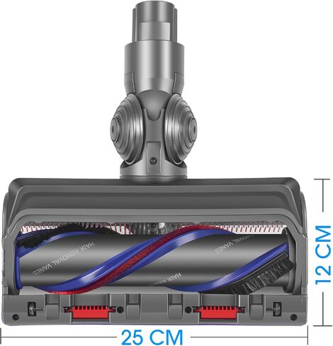 FUNTECK De-tangling Motorized Cleaner Head for Dyson V8 V10 V11 V15 Cordless Vacuums, Good for Smooth Hard Floors and Carpets in Saudi Arabia