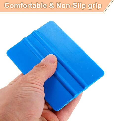 Harfington 12pcs Squeegee Vinyl ، Tool Wrap Vinyl Decal Squeegee ، مقطورة من مكشطة الفينيل 4 بوصة للسيارة لتفاف السيارة ، صنع العلامات ، النافذة ، الأزرق ، المستطيل in Kuwait