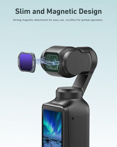 مجموعة أدوات تركيب العدسات المغناطيسية لـ DJI Osmo Pocket 3، 4 عبوات CPL ND16 ND64 ND256 مستقطبة بكثافة محايدة HD فائقة النحافة من زجاج كورنينج عدسة مرشح حامي مجموعة أدوات للجيب 3 ملحقات in Kuwait