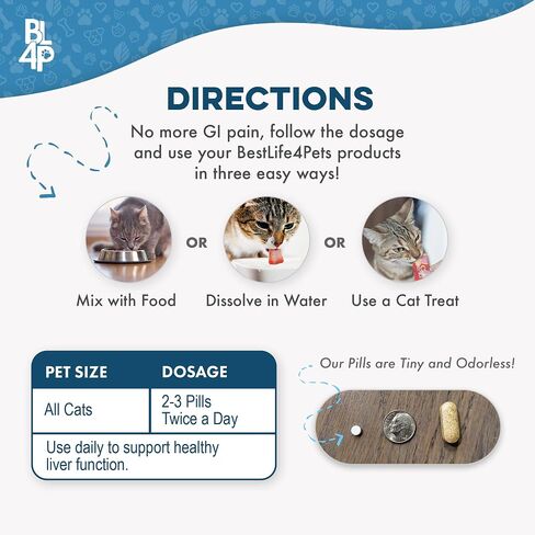 BestLife4Pets Hepatic Dog Liver Support - Dissolvable Homeopathic Liver and Digestive Canine Supplement for Liver Detox and Nutrient Absorption - 100% All Natural - Free of Chemicals or Additives in Kuwait