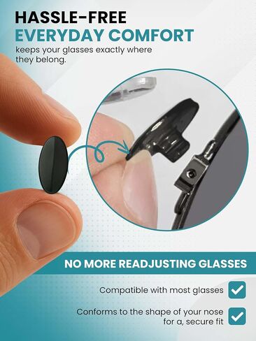 SPORTS WORLD VISION 13mm Push-in/Screw-in Titanium Eyeglass Nose Pads, 1 Pair in Kuwait