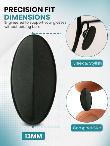 SPORTS WORLD VISION 13mm Push-in/Screw-in Titanium Eyeglass Nose Pads, 1 Pair in Kuwait